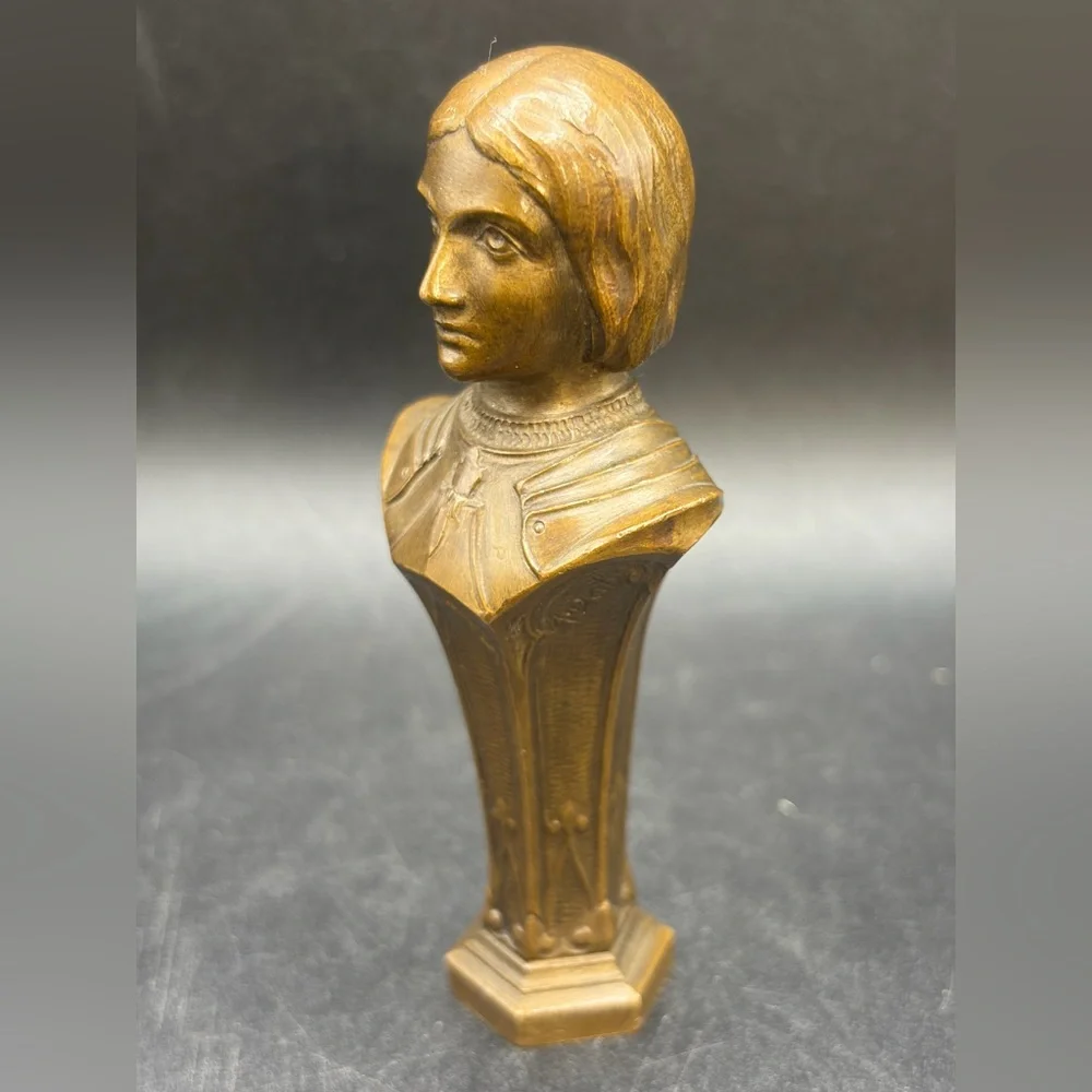A. Dahl Signed Antique Joan of Arc Bronze Figure Wax Seal, Blank Wax Seal